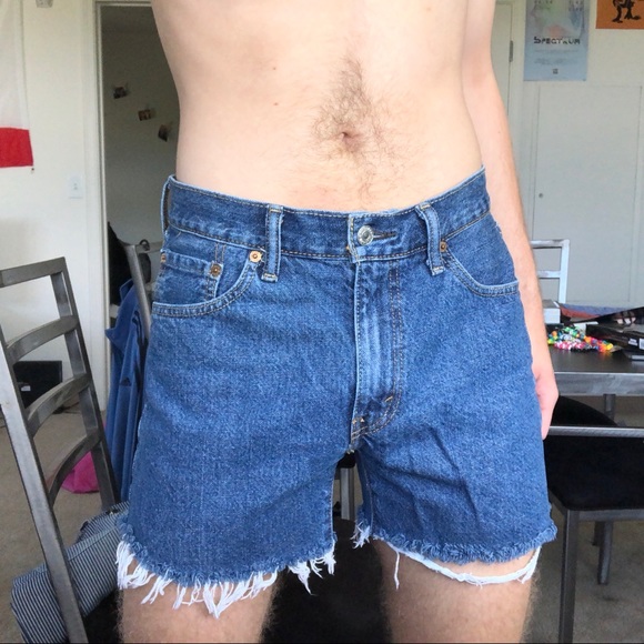 MENS SIZE 30 DENIM CUT OFF SHORTS - Picture 3 of 3